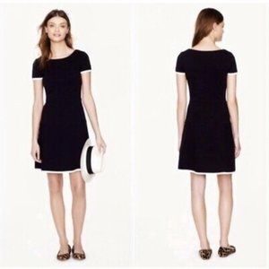 NWT Navy J. Crew drop waist dress with white trim size 2